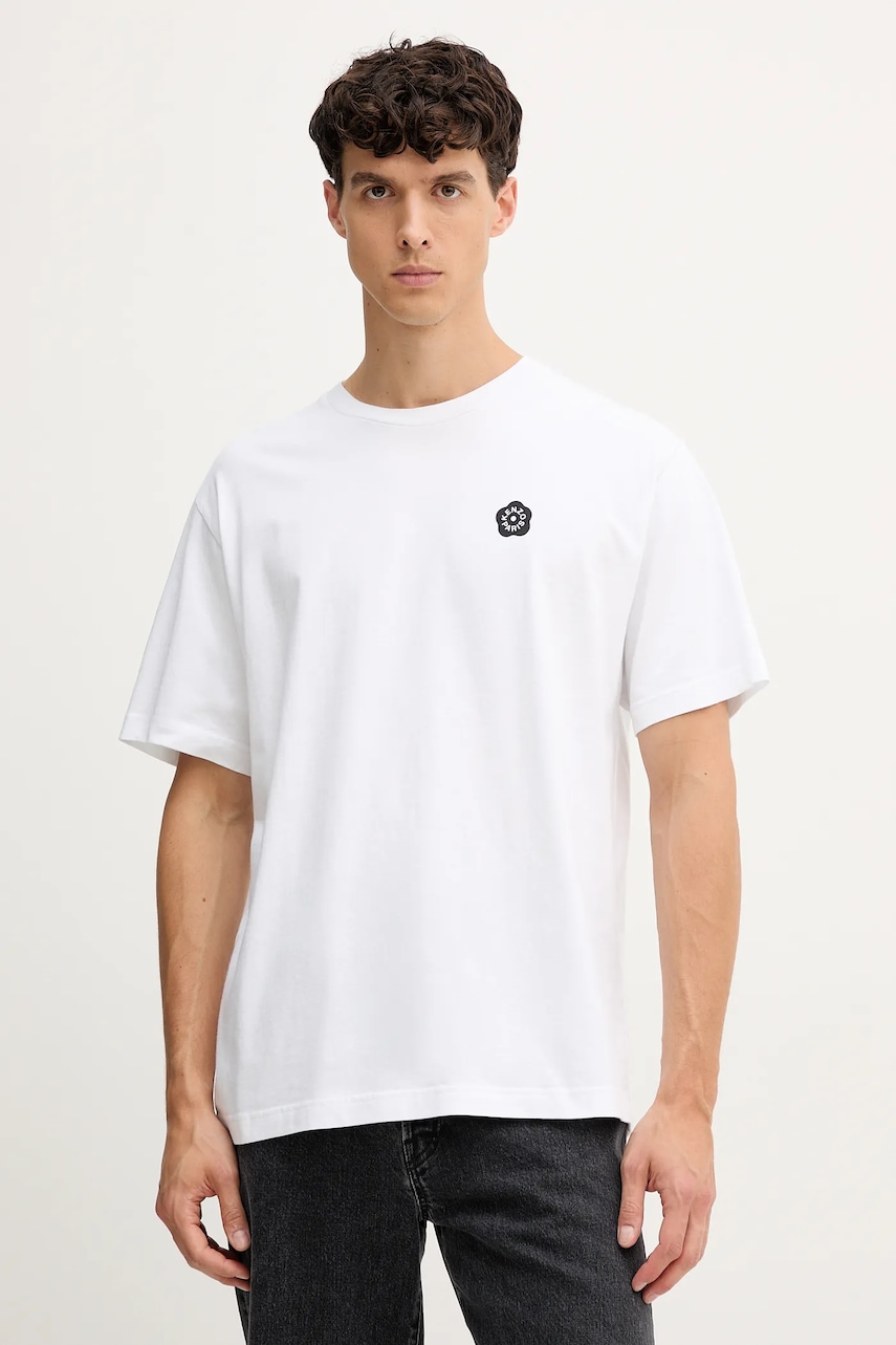 Kenzo tricou din bumbac culoarea alb, uni, FF55TS2004SG