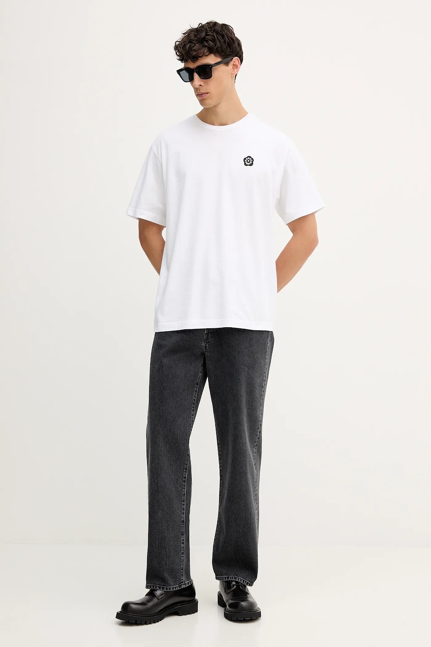 Хлопковая футболка Kenzo цвет белый однотонная FF55TS2004SG Хлопковая футболка Kenzo цвет белый однотонная FF55TS2004SG