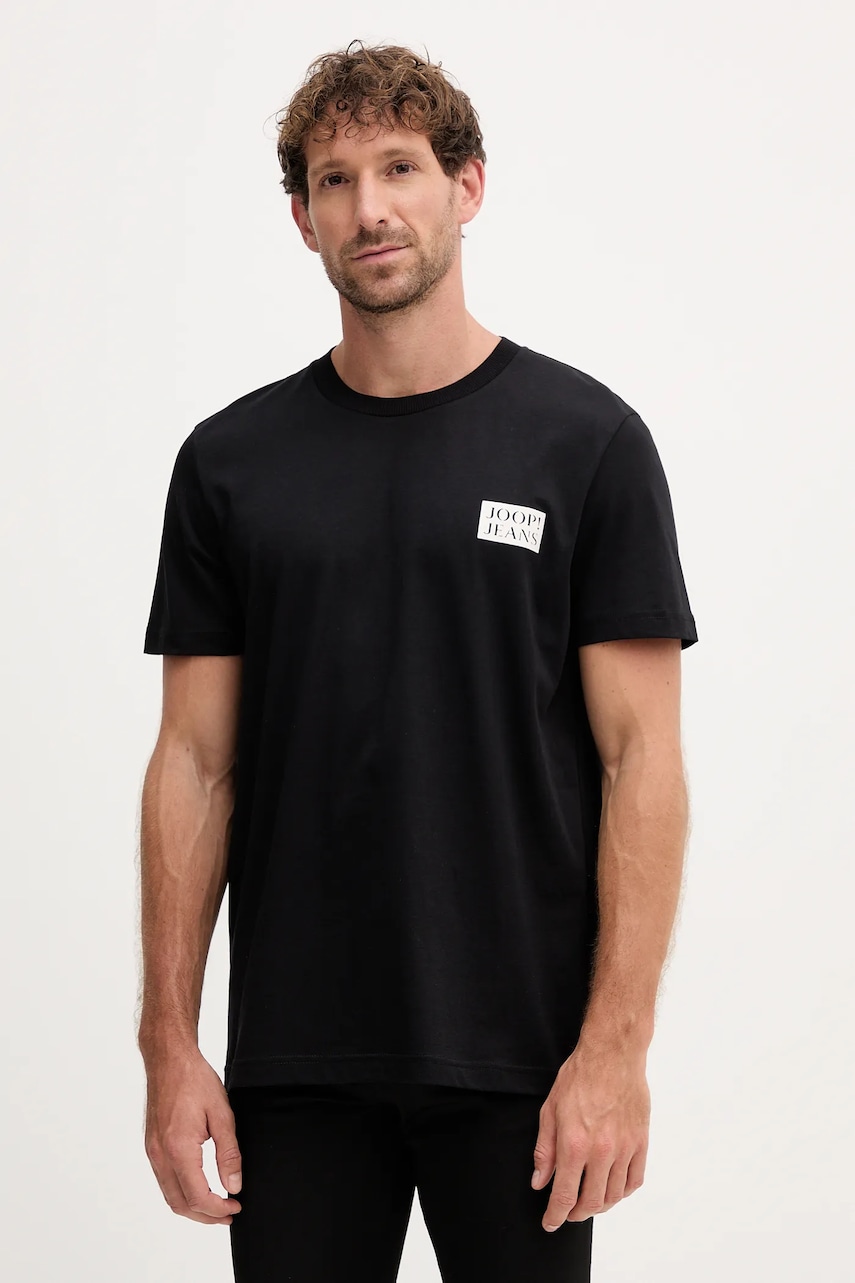 Joop! tricou din bumbac culoarea negru, cu imprimeu, 30047004