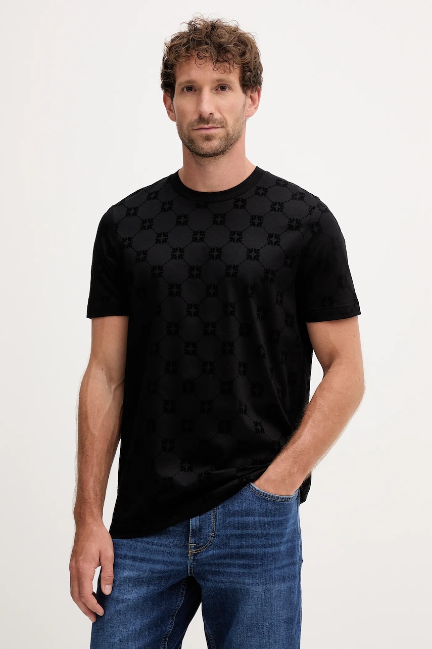 Joop! tricou din bumbac culoarea negru, cu imprimeu, 30046985