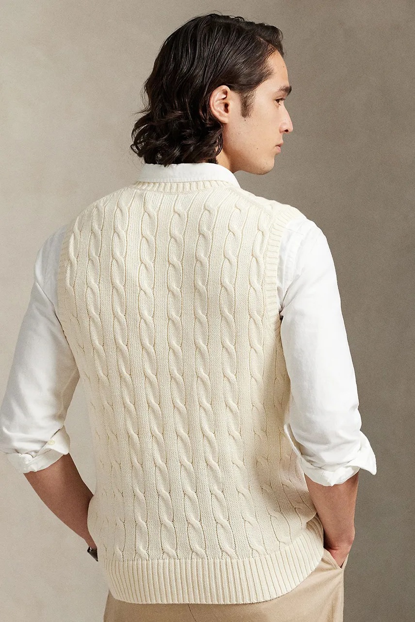 Футболка без рукавов Polo Ralph Lauren цвет бежевый 710979113