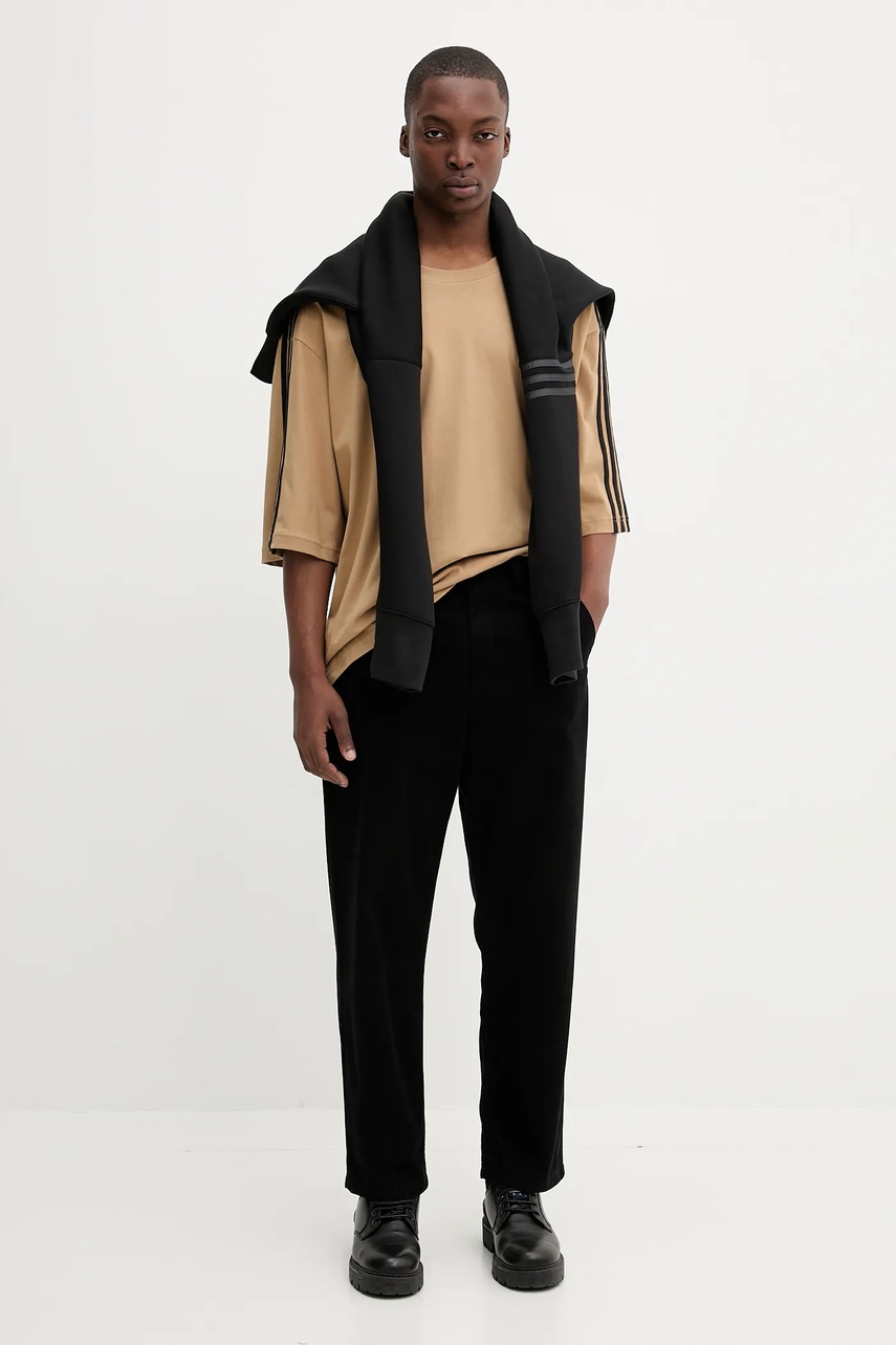 Хлопковая футболка adidas Originals Oversize Tee цвет зелёный с аппликацией JY1397