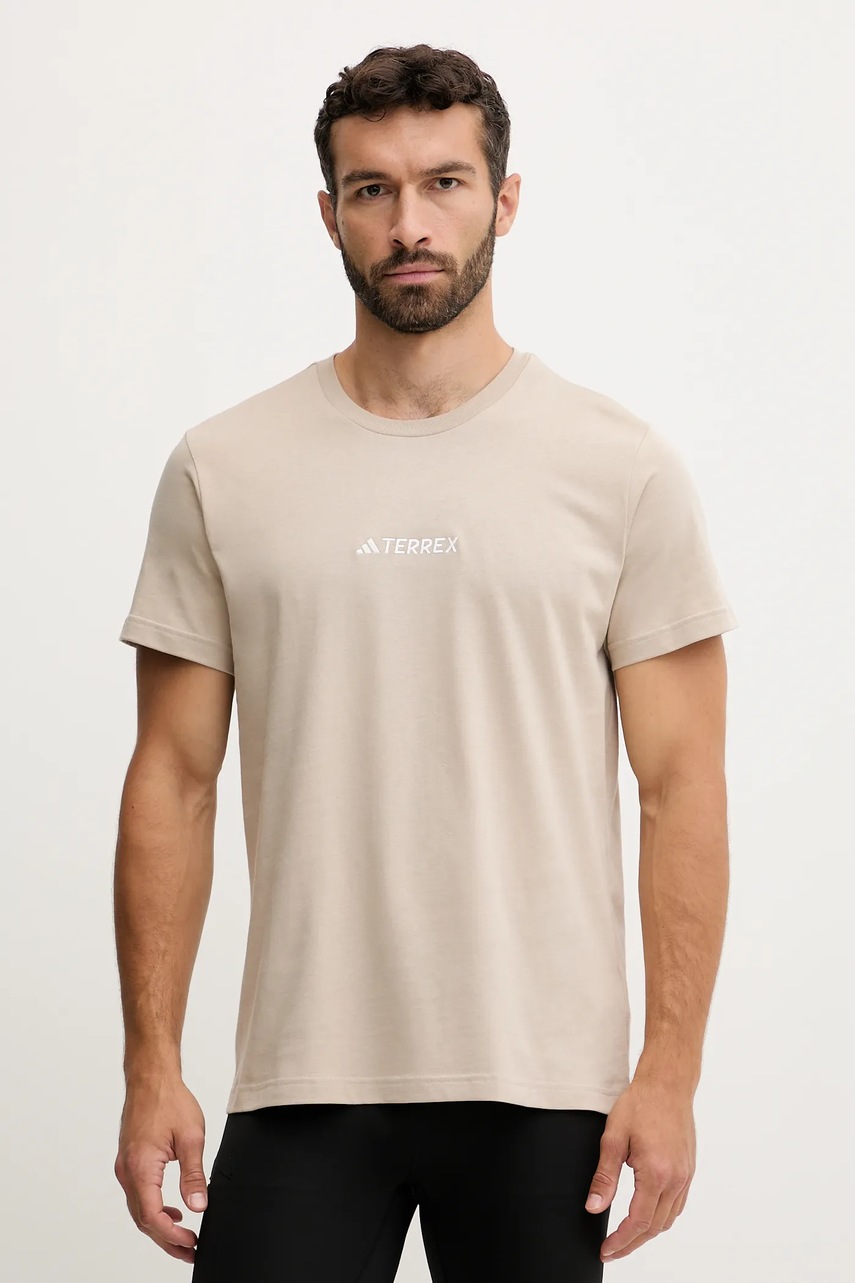 Спортивная футболка adidas TERREX цвет бежевый однотонная JM6400