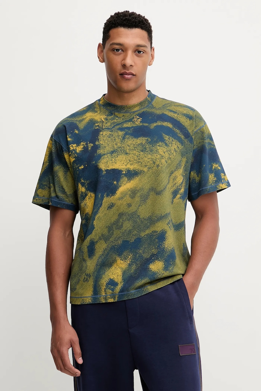 Napapijri tricou din bumbac S-Anter culoarea verde, cu imprimeu, NP0A88YLFZD1