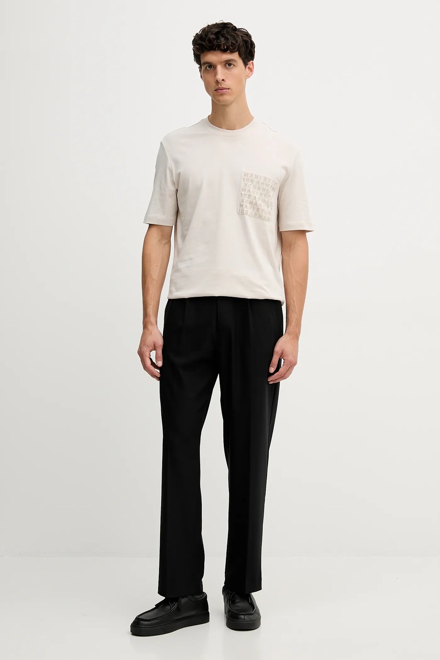 Хлопковая футболка Armani Exchange цвет бежевый с принтом XM001459 AF10362 Хлопковая футболка Armani Exchange цвет бежевый с принтом XM001459 AF10362