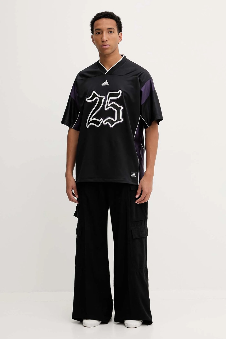 Футболка adidas Originals FTB JRSY цвет чёрный узор JY2763