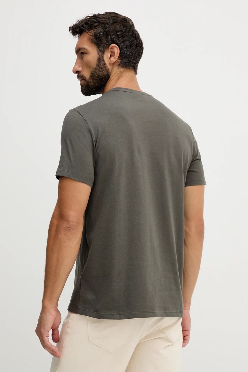 Хлопковая футболка Calvin Klein Jeans цвет серый однотонная LV04RD254G