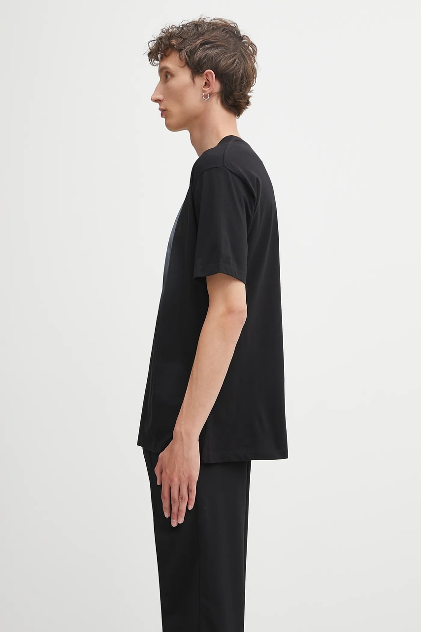 Хлопковая футболка MM6 Maison Margiela цвет чёрный однотонная SH2GC0028.M20048.900