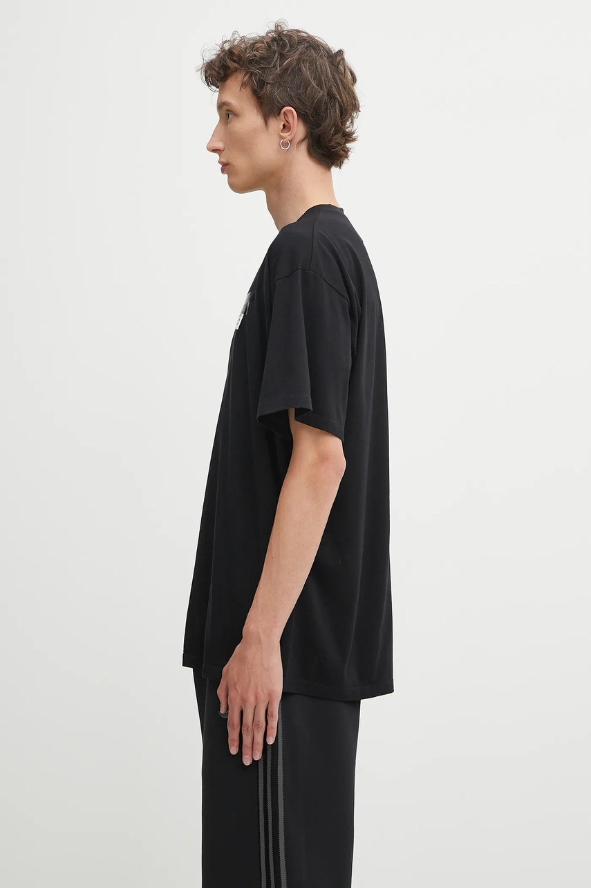 Хлопковая футболка MM6 Maison Margiela цвет чёрный с аппликацией SH2GC0030.M20048.900