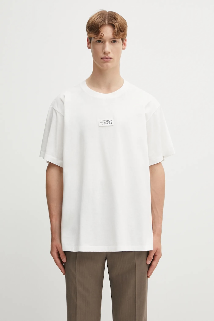 MM6 Maison Margiela tricou din bumbac x MM6 Wardro culoarea alb, uni, SH0GC0032.S24312.101