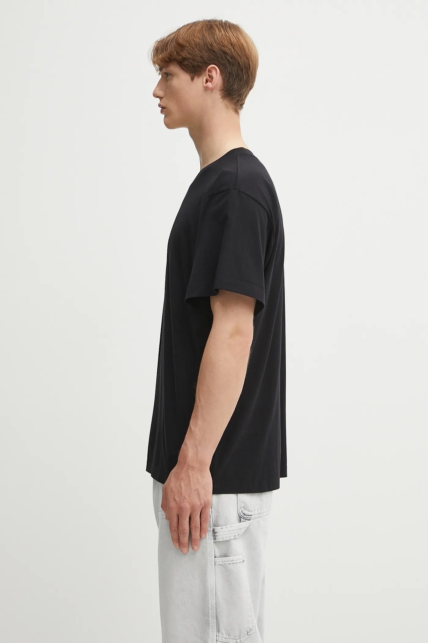 Хлопковая футболка MM6 Maison Margiela x MM6 Wardro цвет чёрный однотонная SH0GC0032.S24312.900