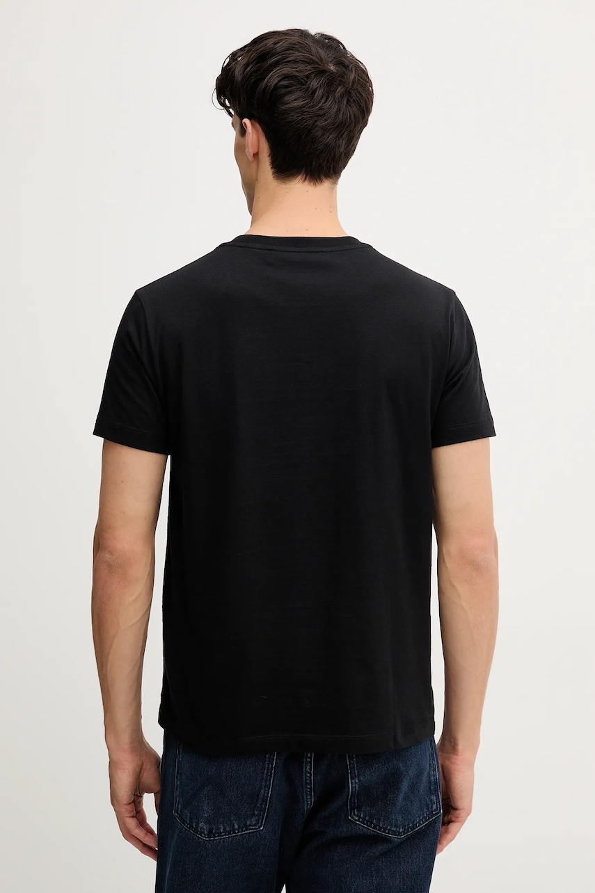 Хлопковая футболка Trussardi цвет чёрный однотонная G0278000048N Хлопковая футболка Trussardi цвет чёрный однотонная G0278000048N