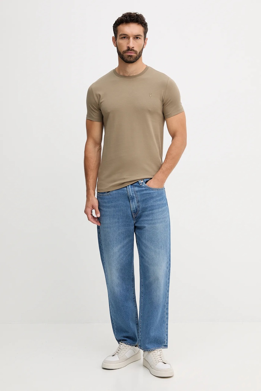 Футболка Trussardi цвет бежевый однотонная G0228000042N Футболка Trussardi цвет бежевый однотонная G0228000042N