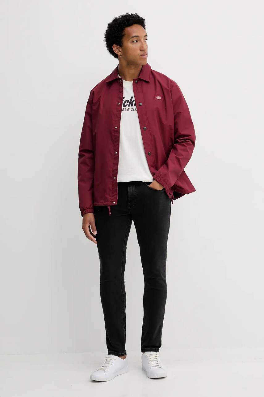 Хлопковая футболка Dickies цвет бежевый узор DK0A87YL