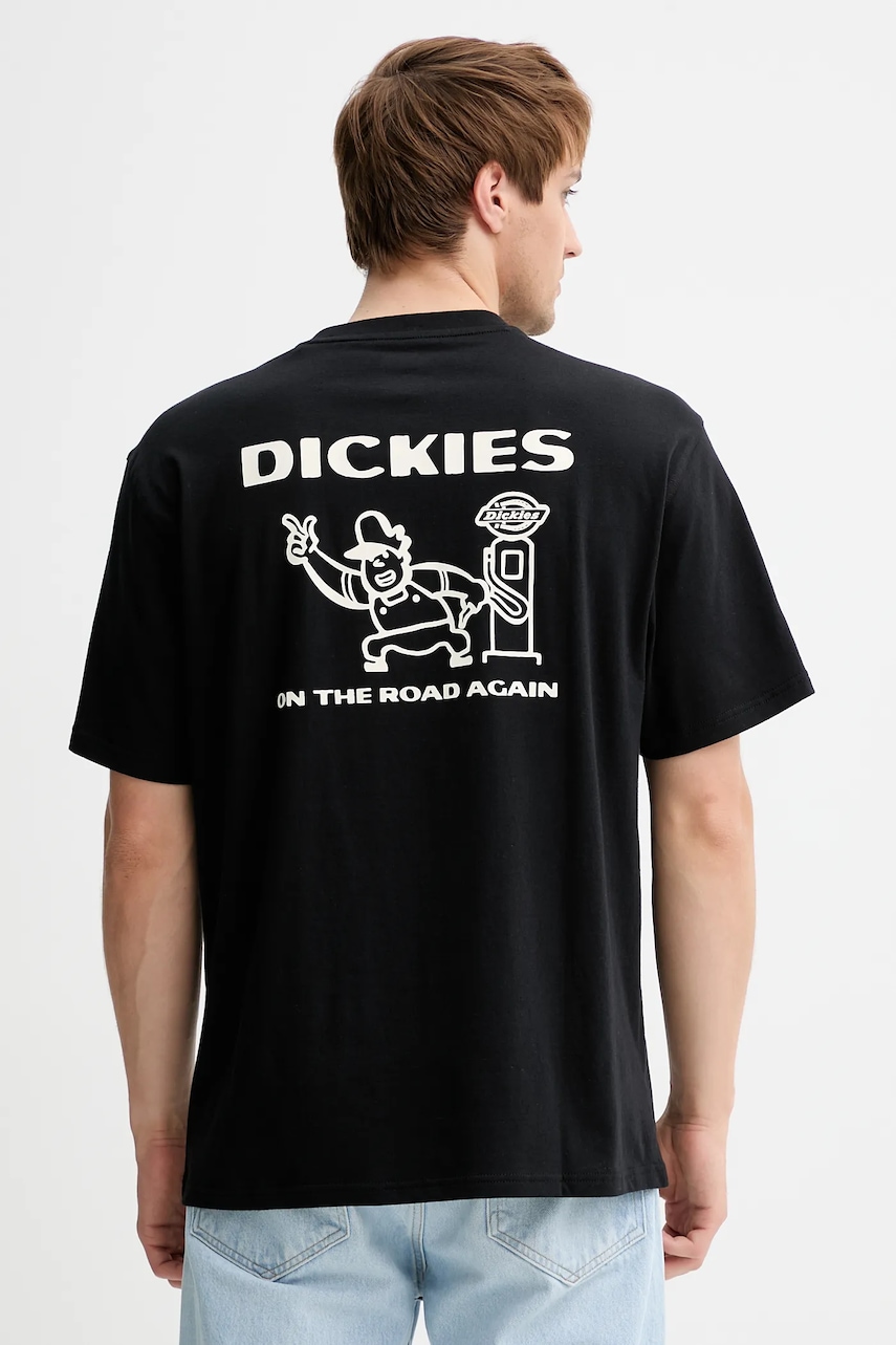 Dickies tricou din bumbac culoarea negru, cu imprimeu, DK0A87QI