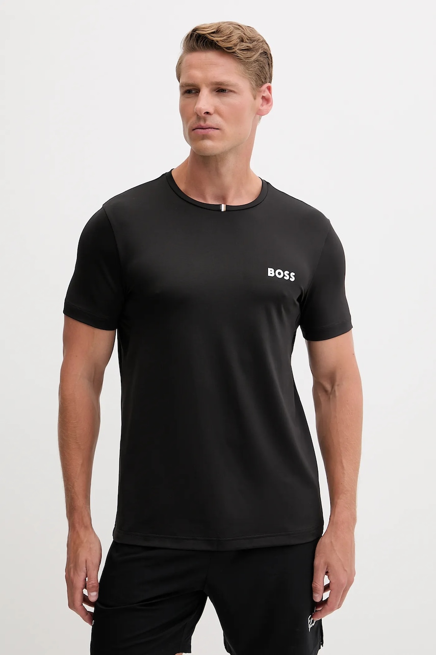 BOSS Green tricou culoarea negru, cu imprimeu, 50543328