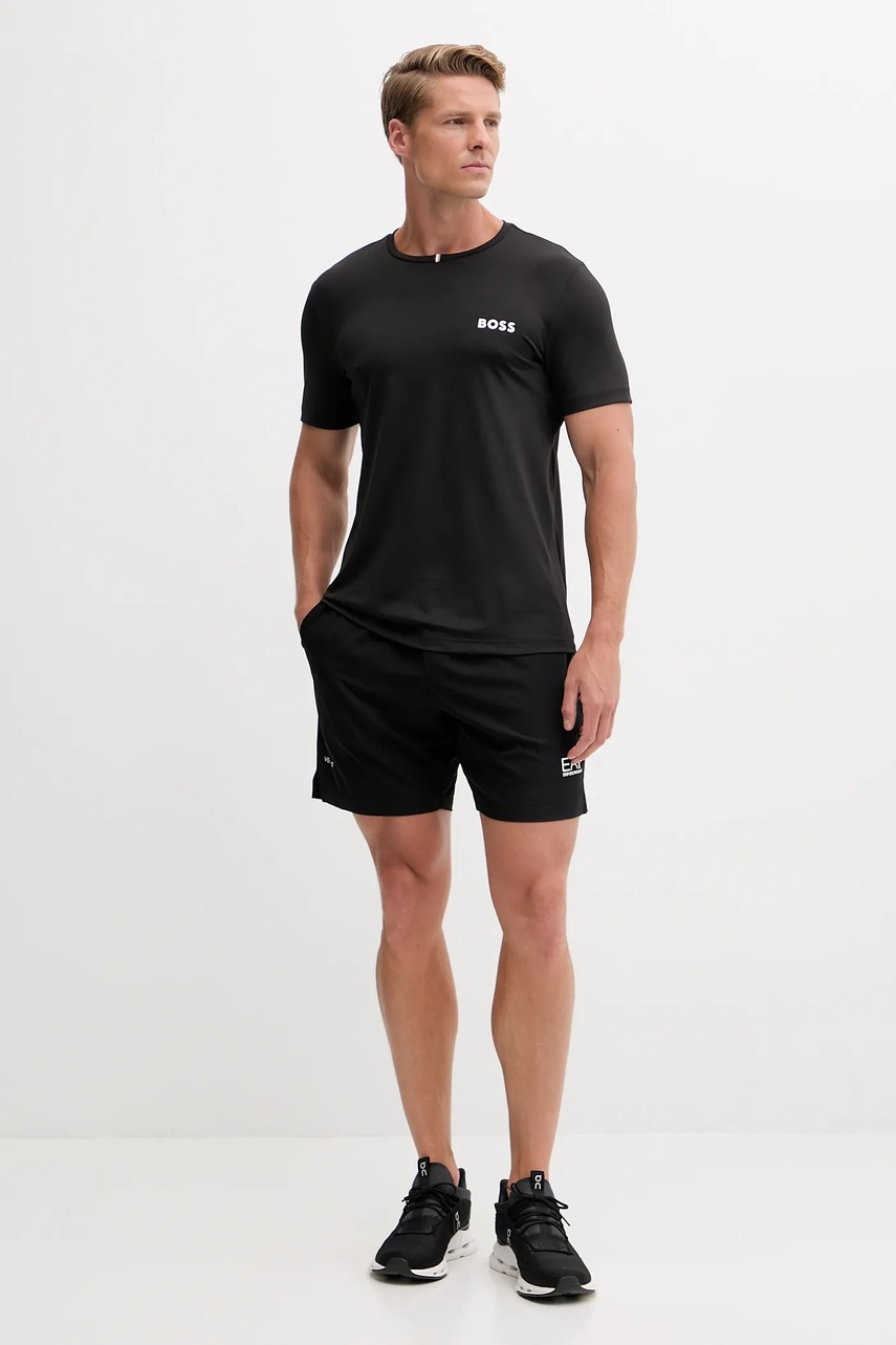 Футболка BOSS Green цвет чёрный с принтом 50543328