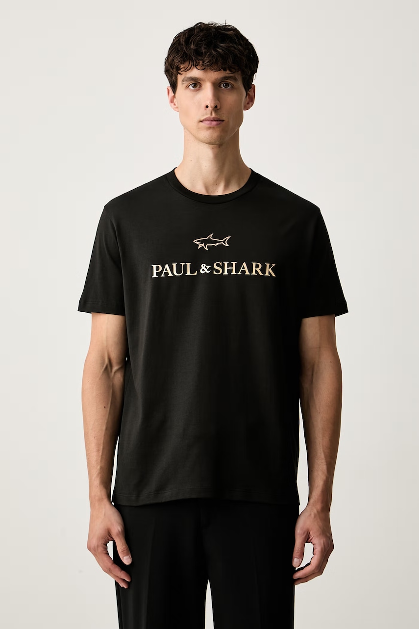 Paul&Shark T-shirt męski bawełniany Knitwear