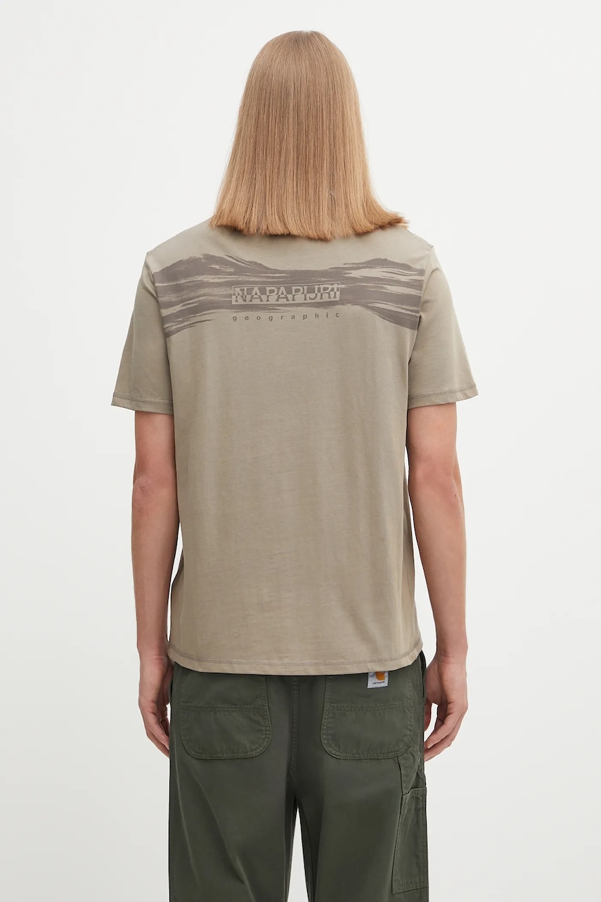 Βαμβακερό μπλουζάκι Napapijri S-Back Graphic