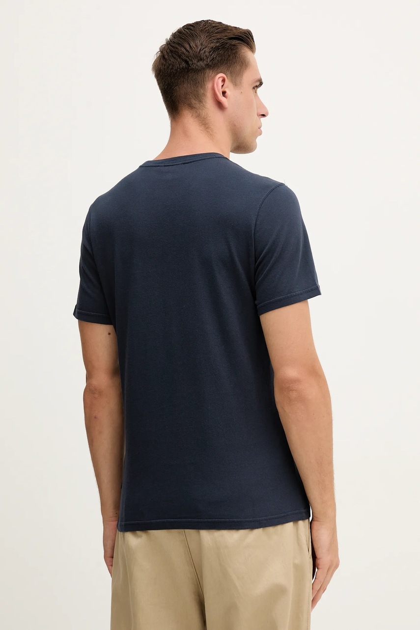 Βαμβακερό μπλουζάκι Barbour ανδρικό, χρώμα: ναυτικό μπλε, MTS1470 φωτογραφία