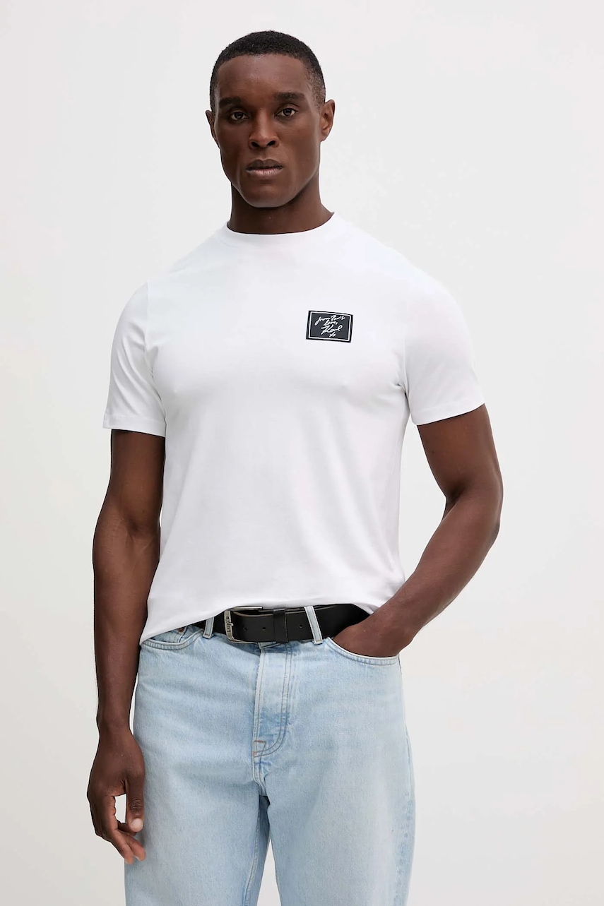 Karl Lagerfeld tricou Karl Lagerfeld x Paris Hilton culoarea alb, cu imprimeu, 554235.755421