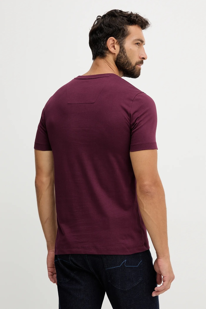 Хлопковая футболка Aeronautica Militare цвет бордовый с аппликацией TS1580UJ00372