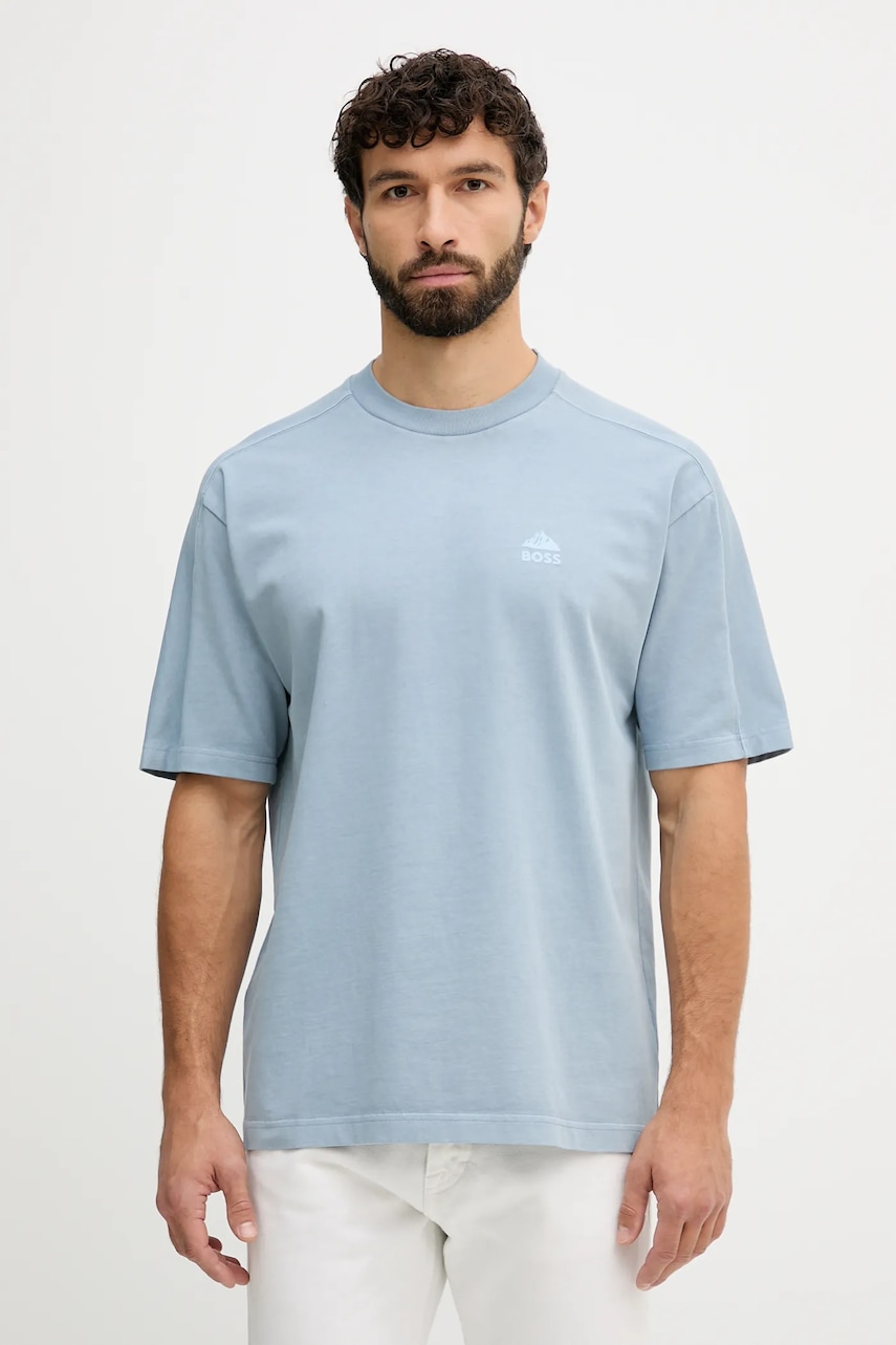 BOSS Orange tricou din bumbac cu imprimeu, 50551642