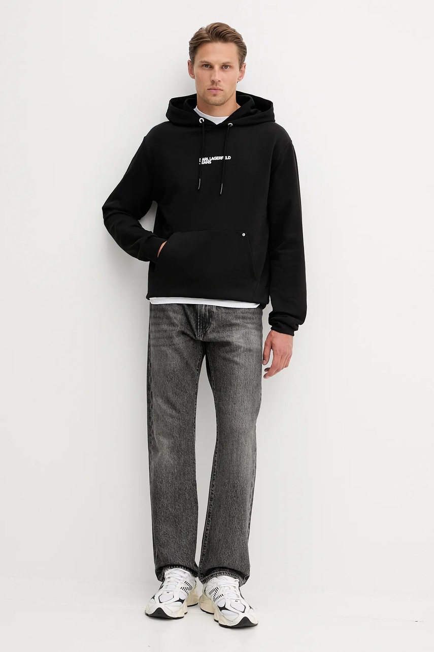 Хлопковая футболка Karl Lagerfeld Jeans цвет белый с принтом A4M17021