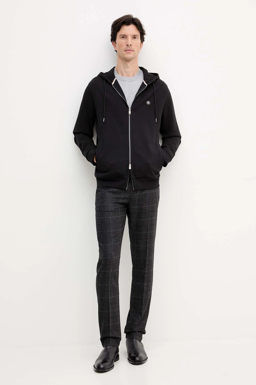 Хлопковая футболка BOSS цвет серый меланж 50546404