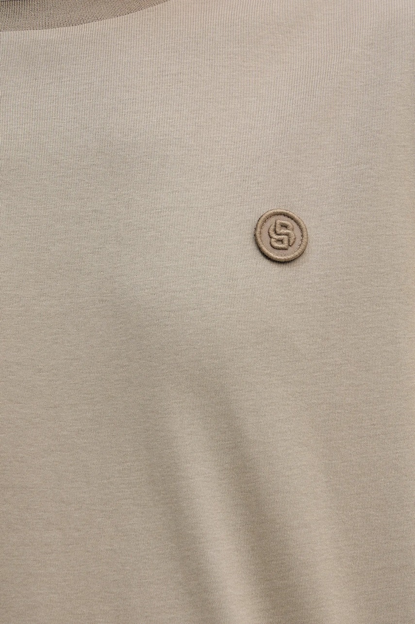 Βαμβακερή μπλούζα με μακριά μανίκια BOSS χρώμα: πράσινο, 50557846 φωτογραφία