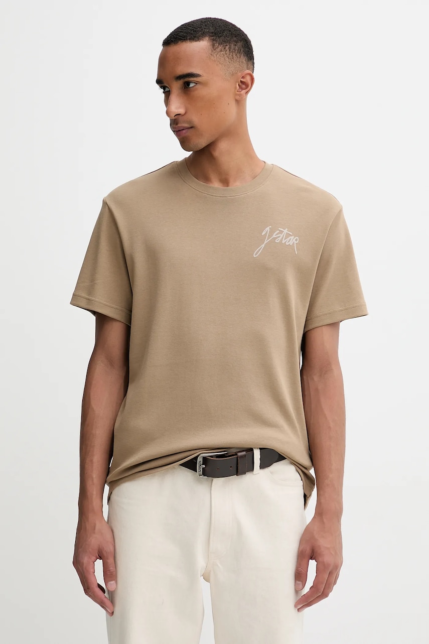 G-Star tricou din bumbac culoarea verde, uni, D26823.D976