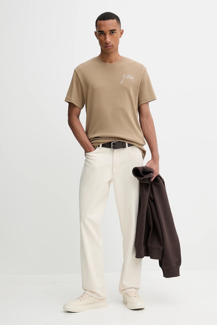 Хлопковая футболка G-Star цвет зелёный однотонная D26823.D976