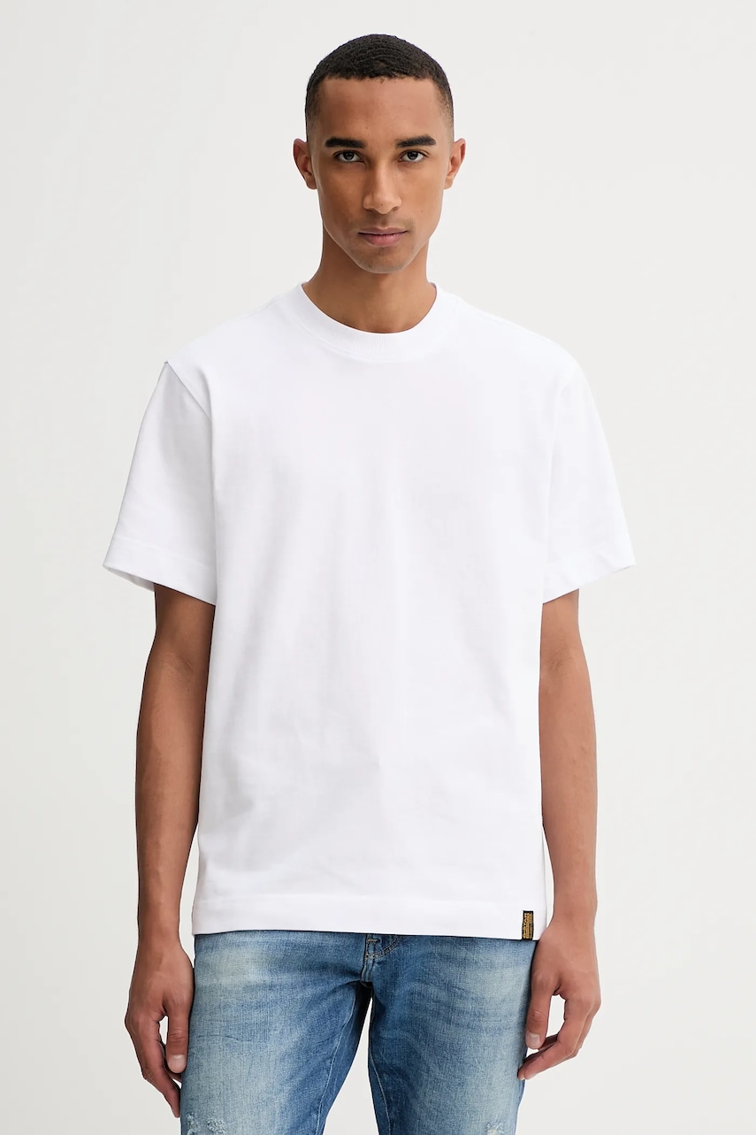 G-Star tricou din bumbac culoarea alb, uni, D27769.D709 G-Star tricou din bumbac culoarea alb, uni, D27769.D709