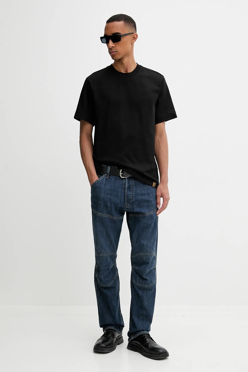 Хлопковая футболка G-Star 0 цвет чёрный однотонная D27769.D709