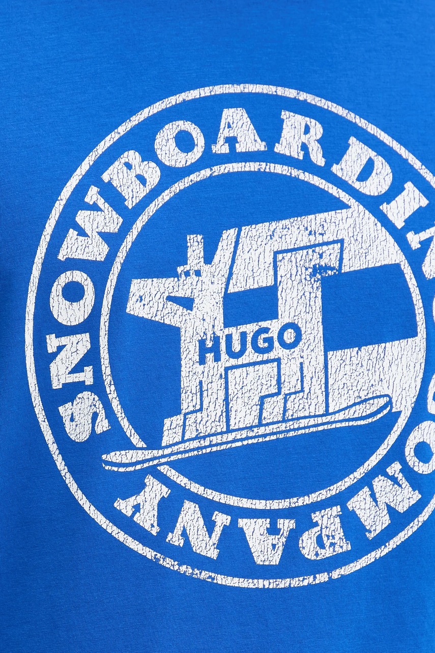 Βαμβακερό μπλουζάκι Hugo Blue ανδρικό, χρώμα: μπλε, 50546246 φωτογραφία