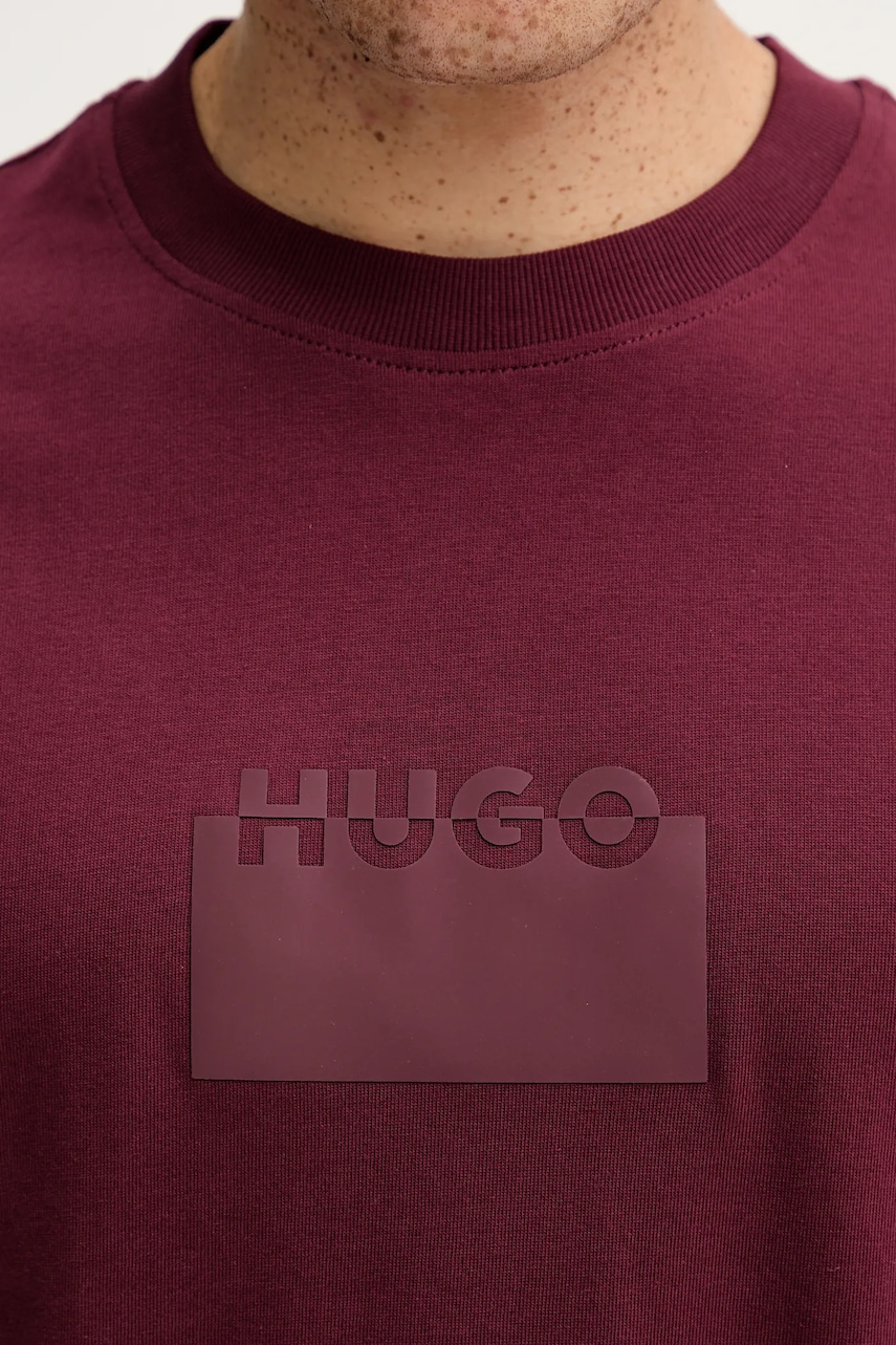 Bavlněné tričko HUGO Delastio