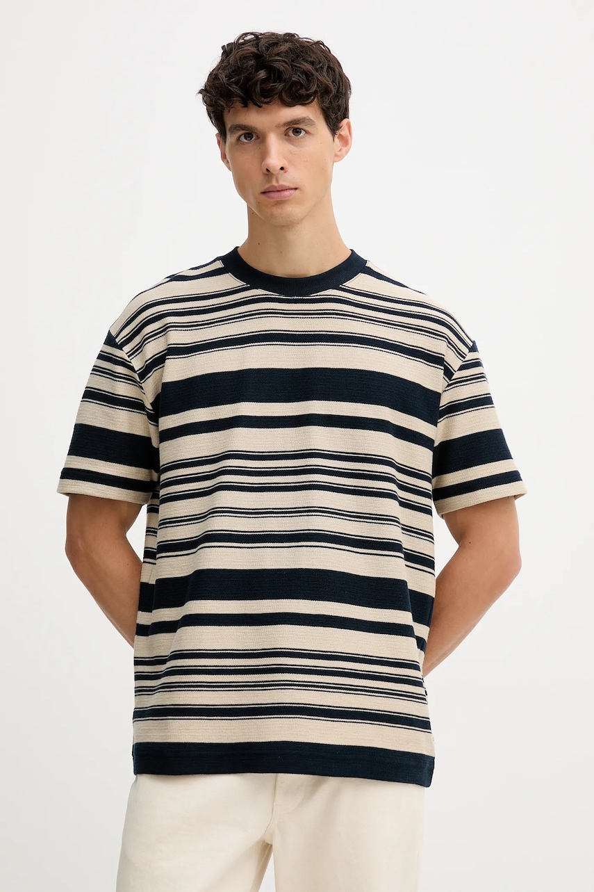 Marc O'Polo tricou din bumbac culoarea bleumarin, cu imprimeu, 528307551200