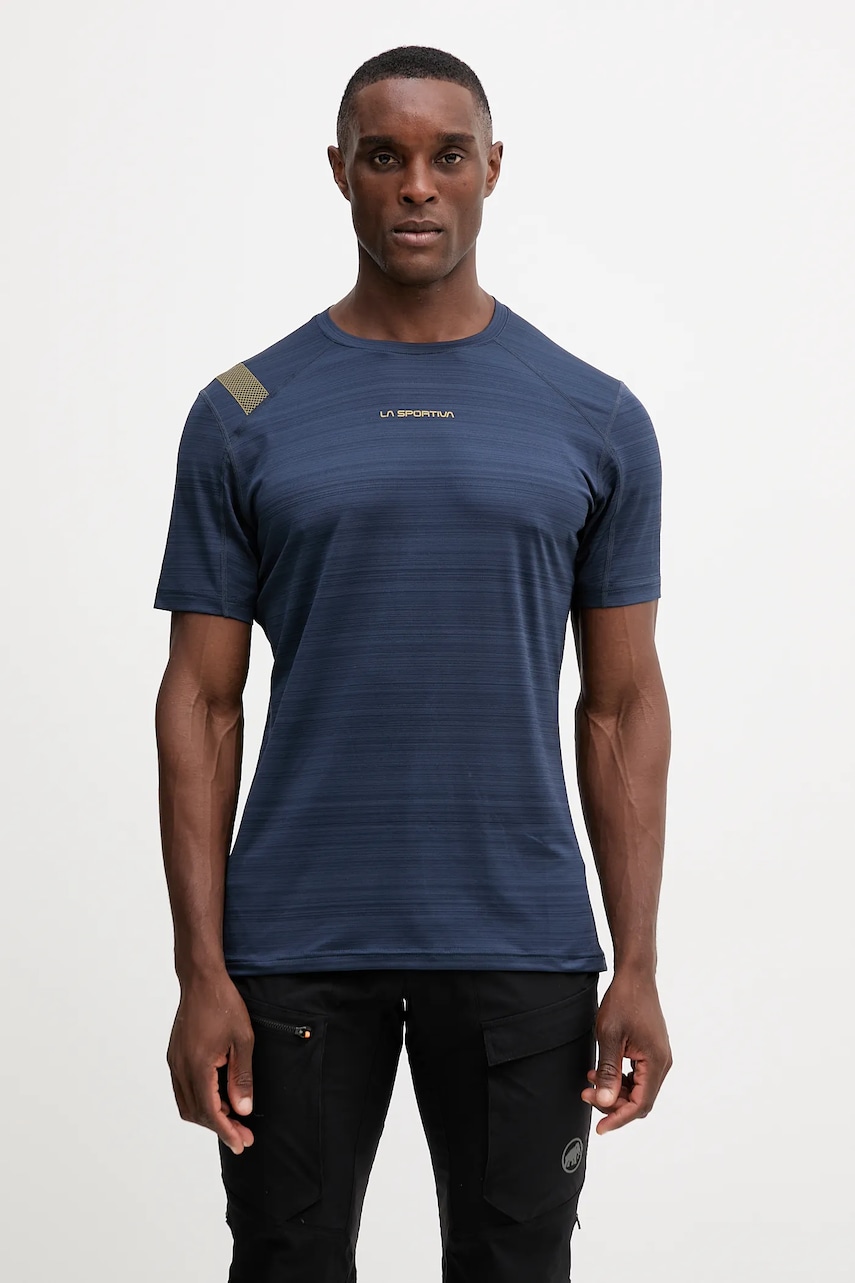 LA Sportiva tricou sport Sunfire culoarea bleumarin, cu imprimeu, ZAST005