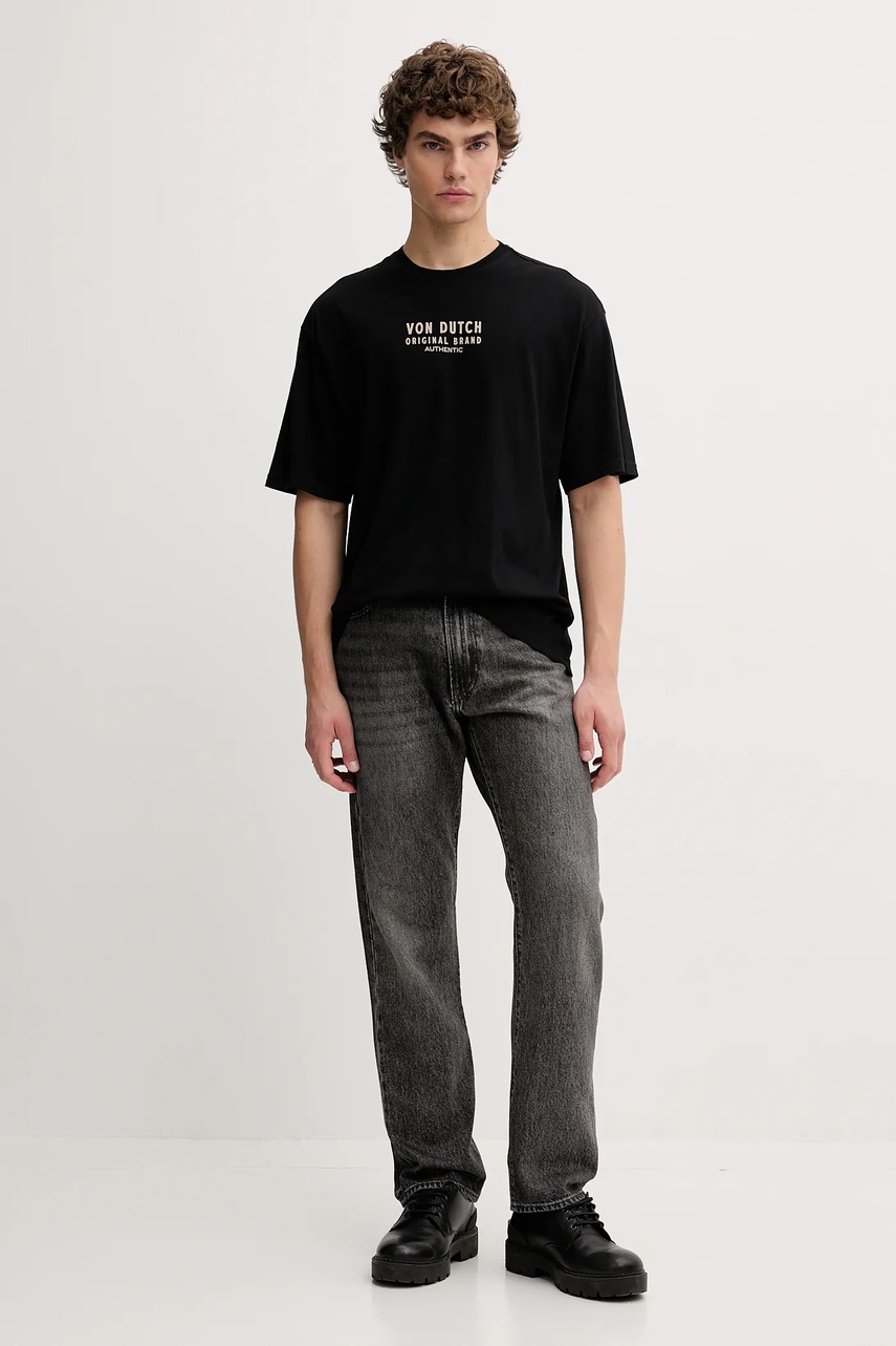 Хлопковая футболка Von Dutch цвет чёрный с принтом VD.1.H.TR.TIGER