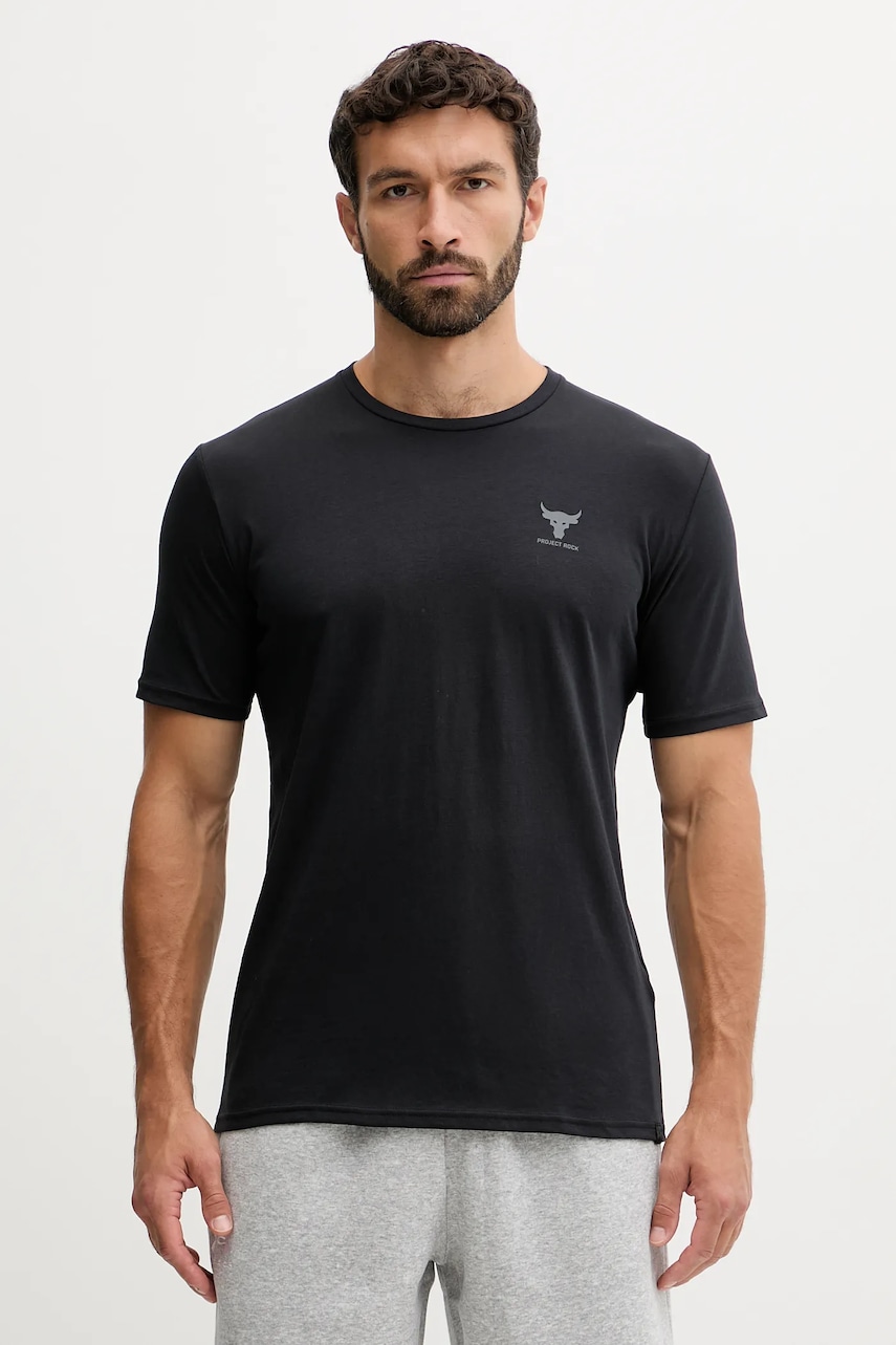 Under Armour tricou de antrenament culoarea negru, cu imprimeu, 1387797