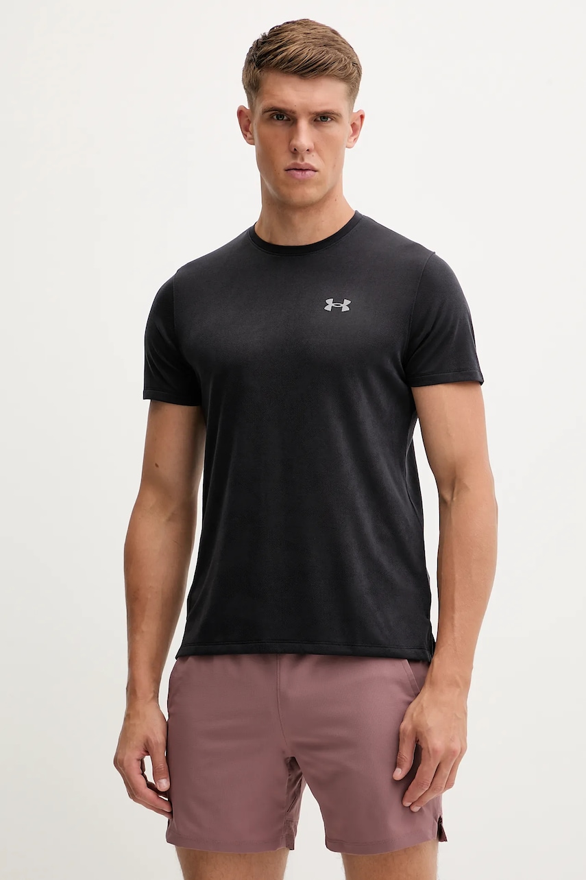Under Armour tricou de antrenament culoarea negru, cu imprimeu, 6006098