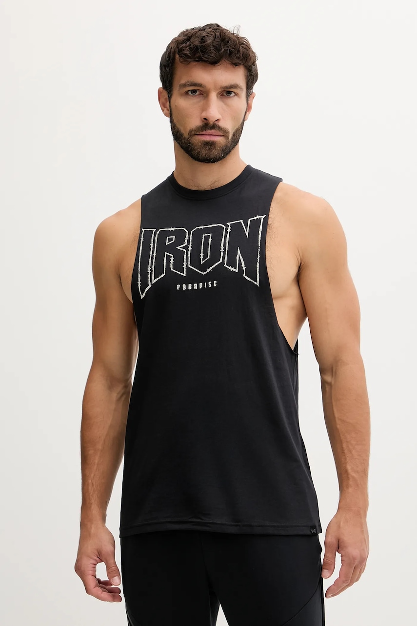 Under Armour top Project Rock culoarea negru, 6006257