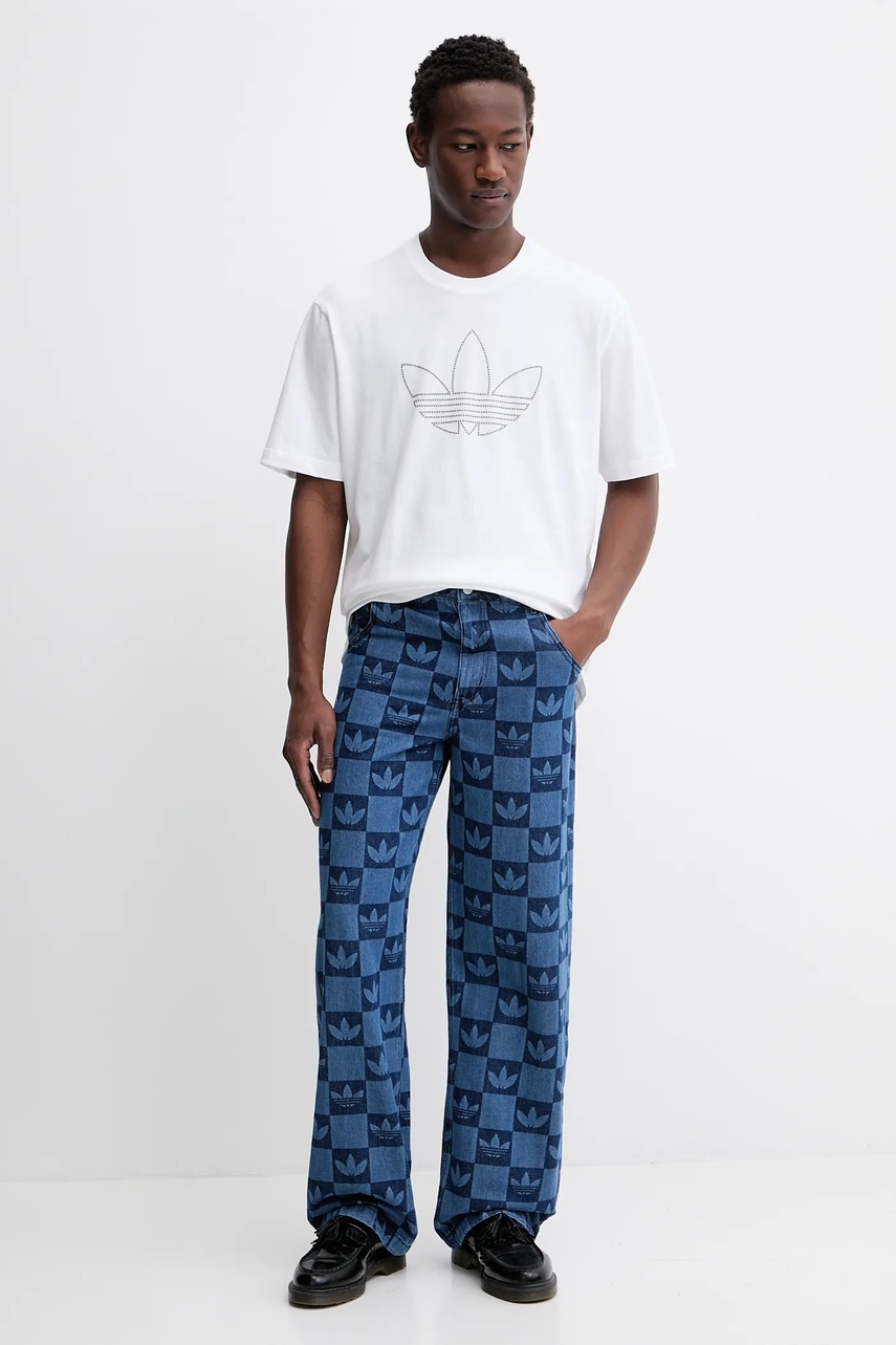 Хлопковая футболка adidas Originals Studded цвет белый с аппликацией JY2805