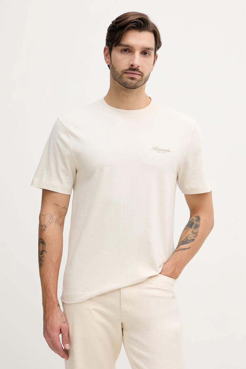 Βαμβακερό μπλουζάκι Abercrombie & Fitch 3-pack ανδρικό, χρώμα: πράσινο, KI123-5084-100 φωτογραφία