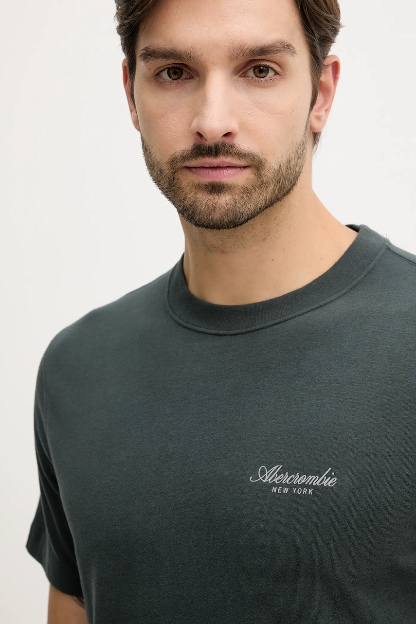 Βαμβακερό μπλουζάκι Abercrombie & Fitch 3-pack ανδρικό, χρώμα: πράσινο, KI123-5084-100 φωτογραφία
