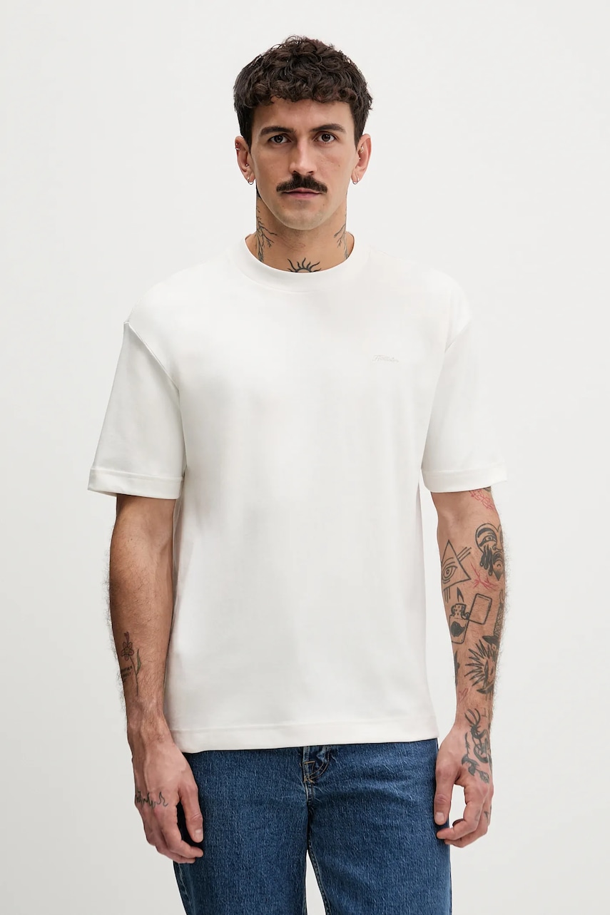 Hollister Co. tricou culoarea bej, neted, KI323-5410-100