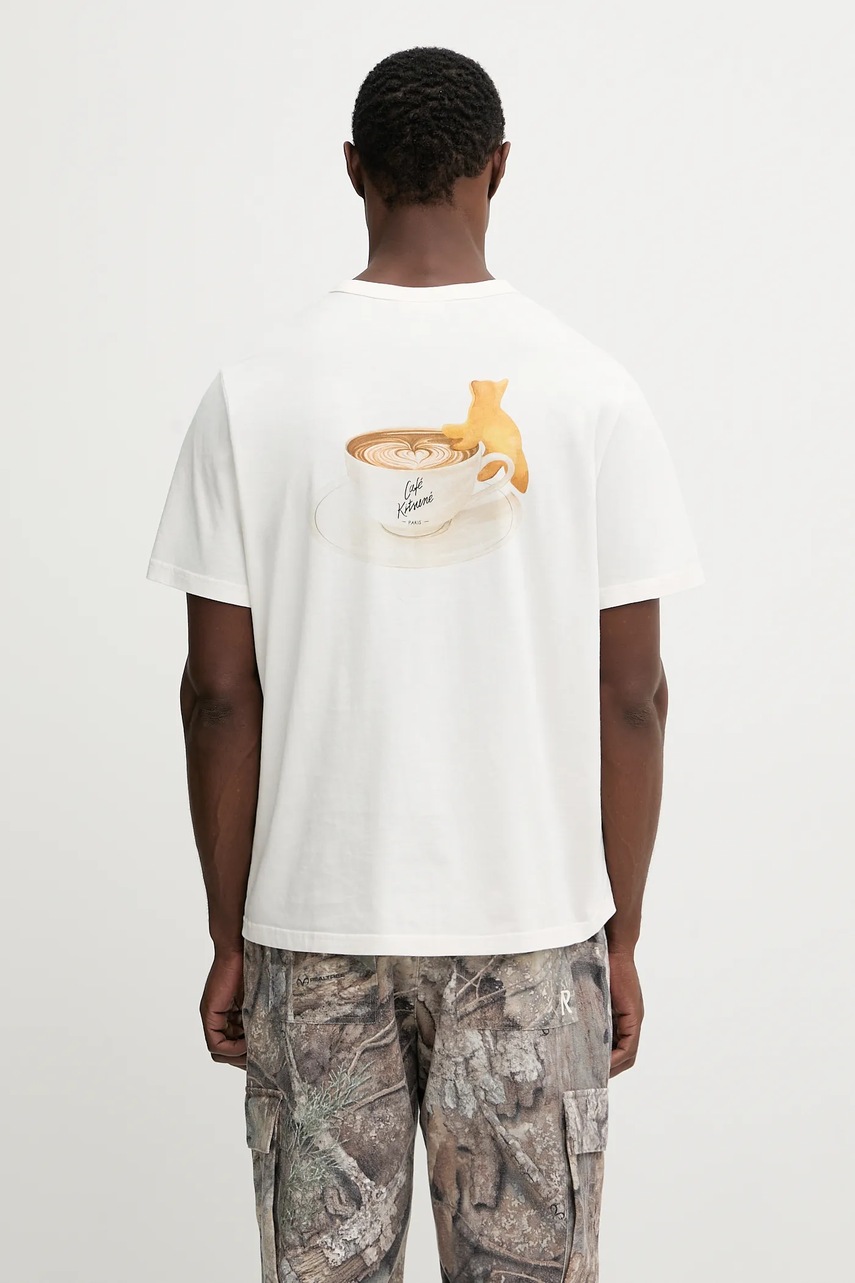 Café Kitsuné t-shirt bawełniany Cappuccino Relax