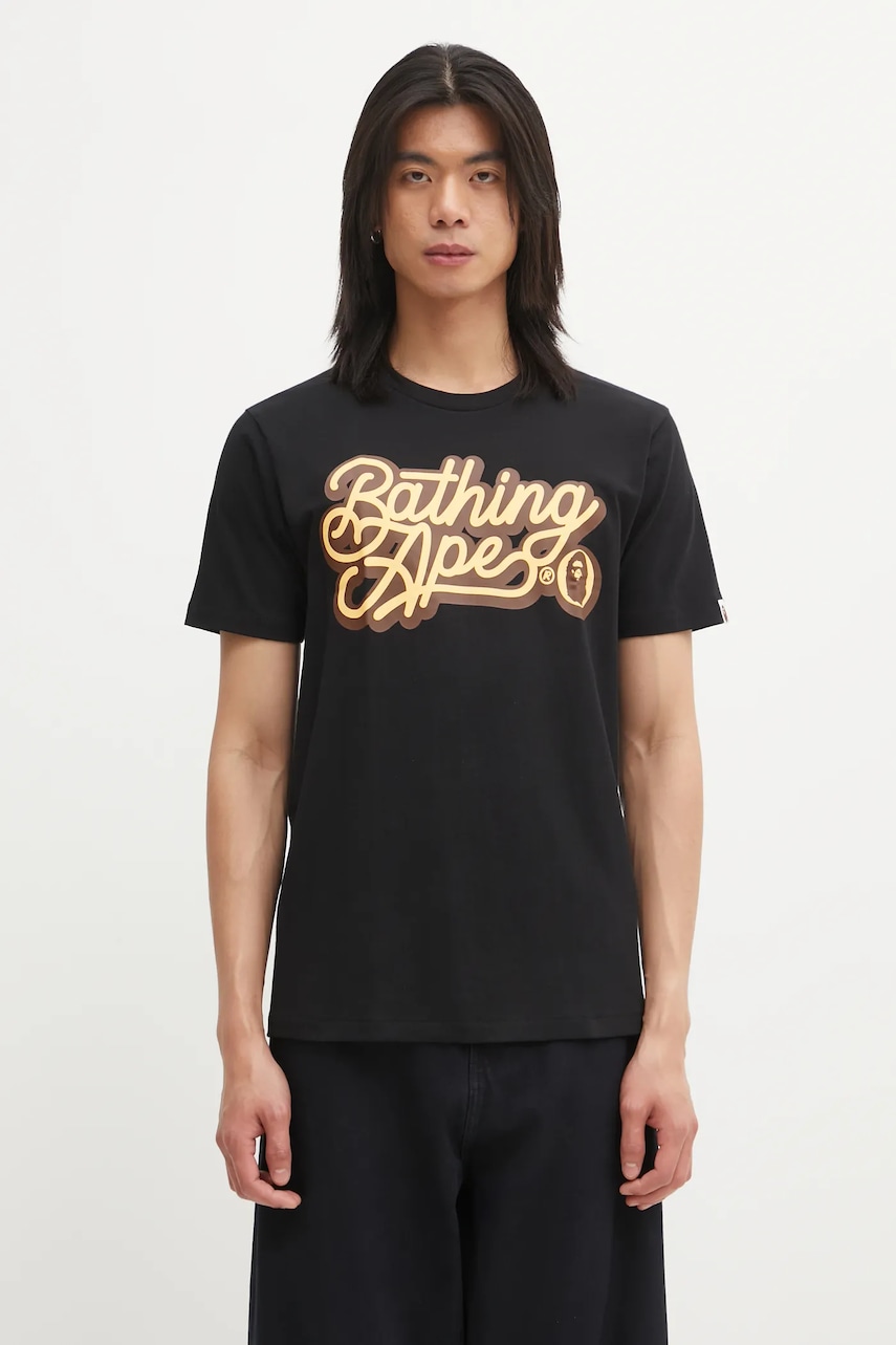 A Bathing Ape t-shirt bawełniany Script Logo