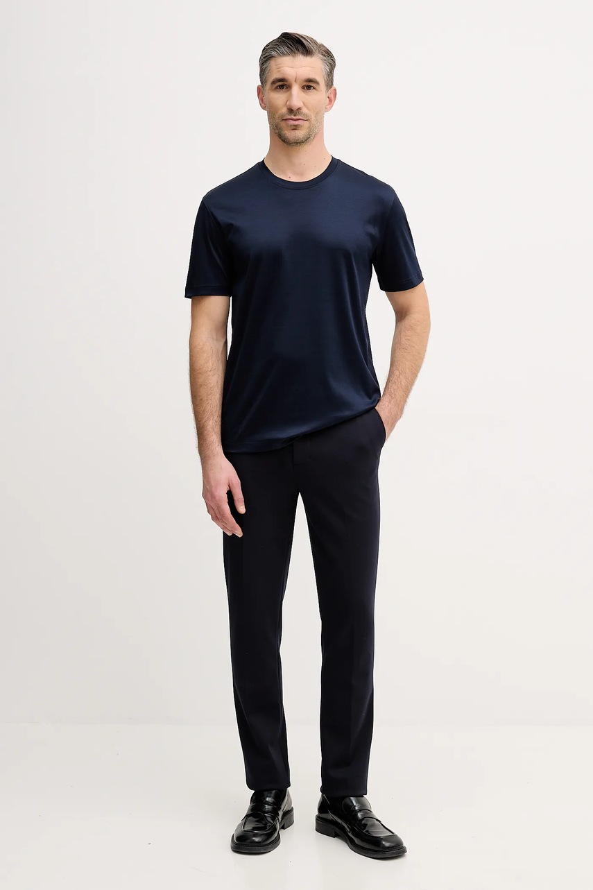 Βαμβακερό μπλουζάκι Eton ανδρικό, χρώμα: ναυτικό μπλε, 100002356 φωτογραφία