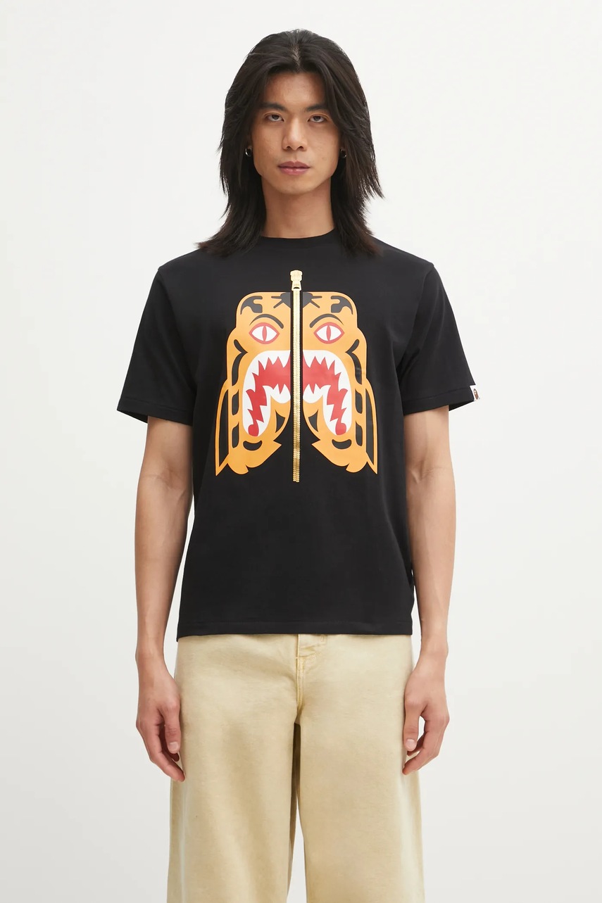 A Bathing Ape tricou din bumbac Colors Tiger